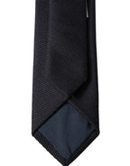 Black Solid 100% Silk Adjustable Men Tied Necktie Tie