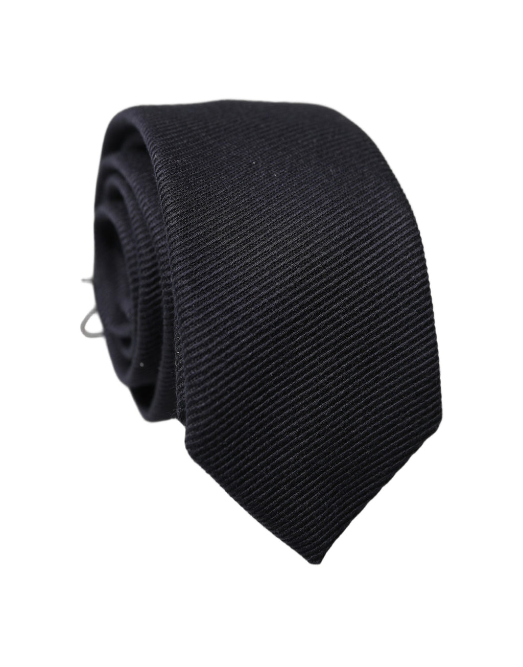 Black Solid 100% Silk Adjustable Men Tied Necktie Tie
