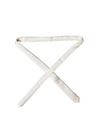 Off White Solid 100% Silk Adjustable Men Tied Necktie Tie
