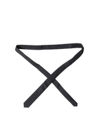 Black Solid 100% Silk Adjustable Men Tied Necktie Tie