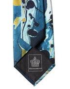 Multicolor Abstract Silk Adjustable Men Tied Necktie Tie