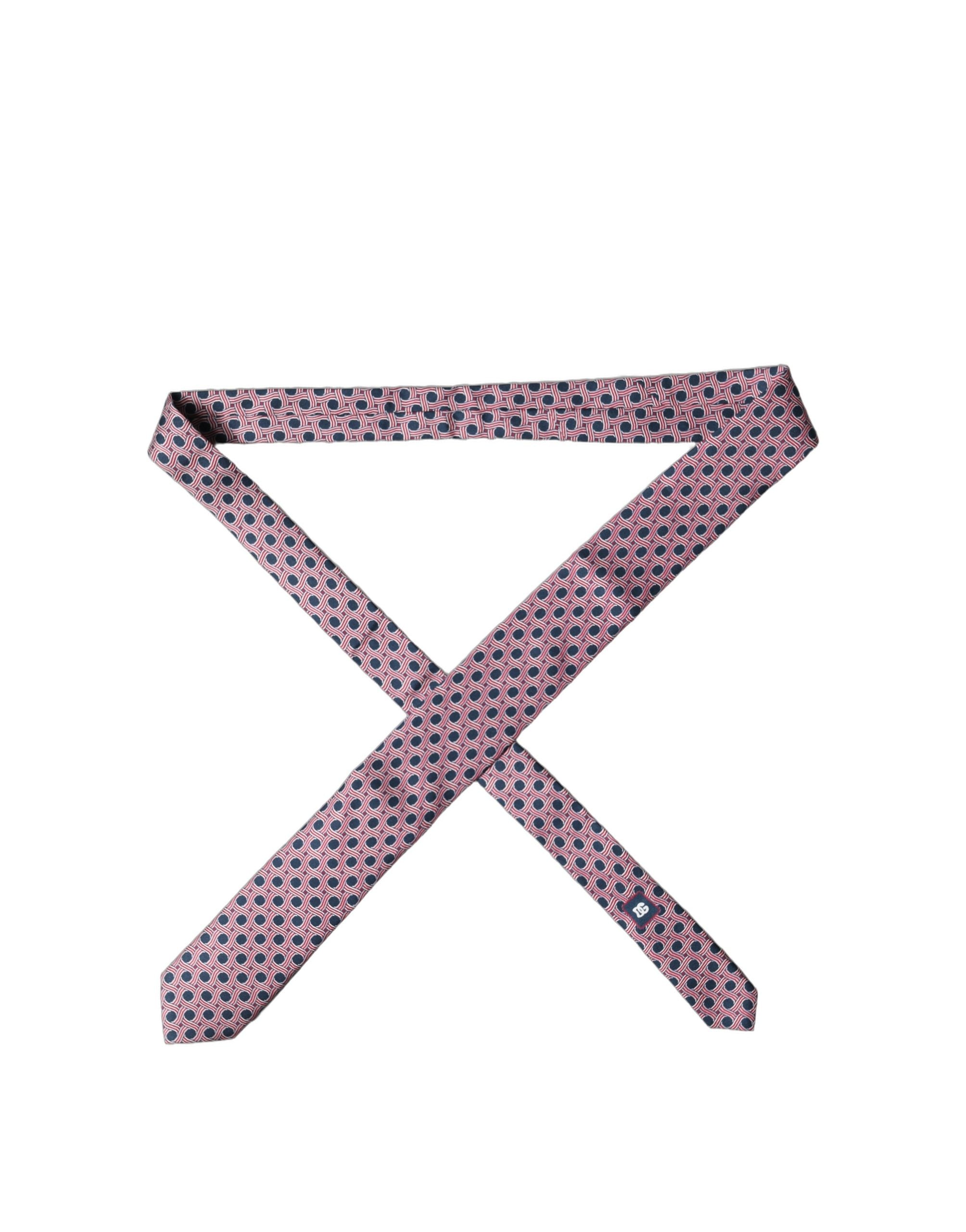 Multicolor Patterned Silk Adjustable Men Tied Necktie Tie