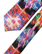 Multicolor Abstract Silk Adjustable Men Tied Necktie Tie