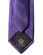 Purple Satin 100% Silk Adjustable Men Tied Necktie Tie