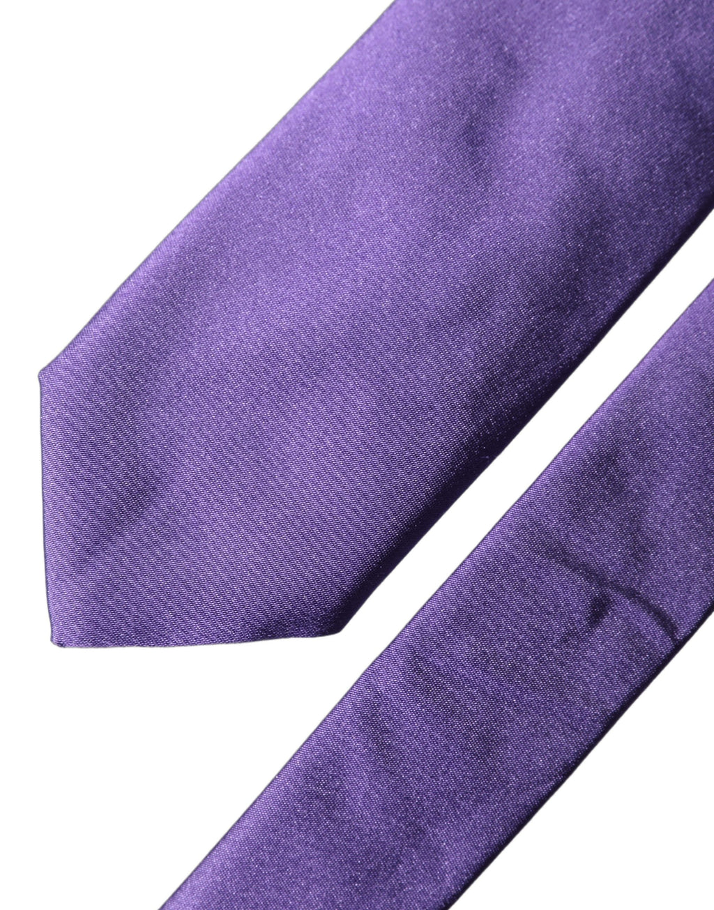 Purple Satin 100% Silk Adjustable Men Tied Necktie Tie