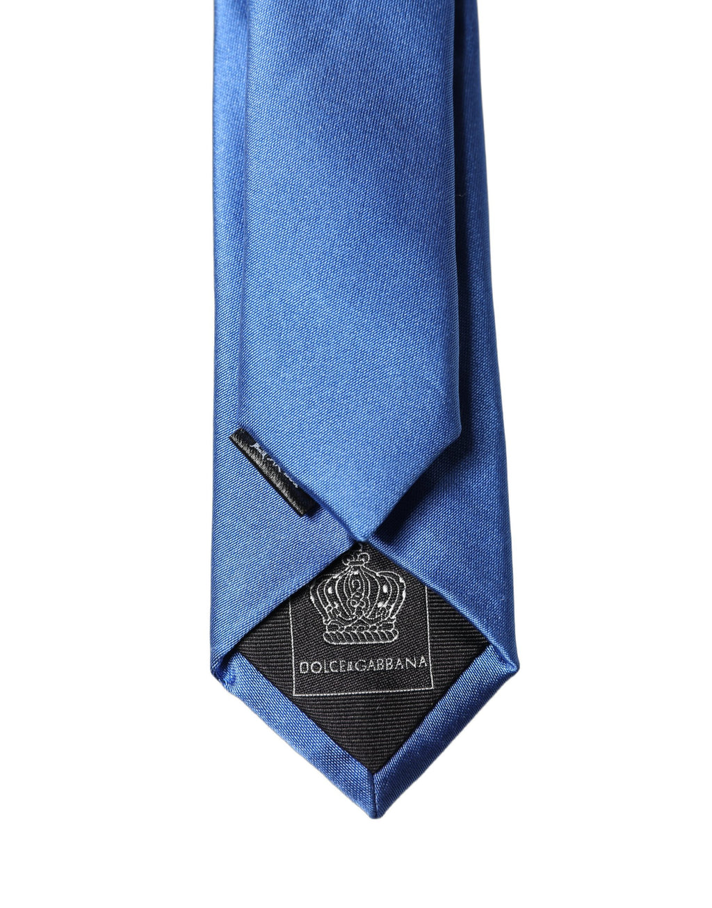 Blue Satin 100% Silk Adjustable Men Tied Necktie Tie