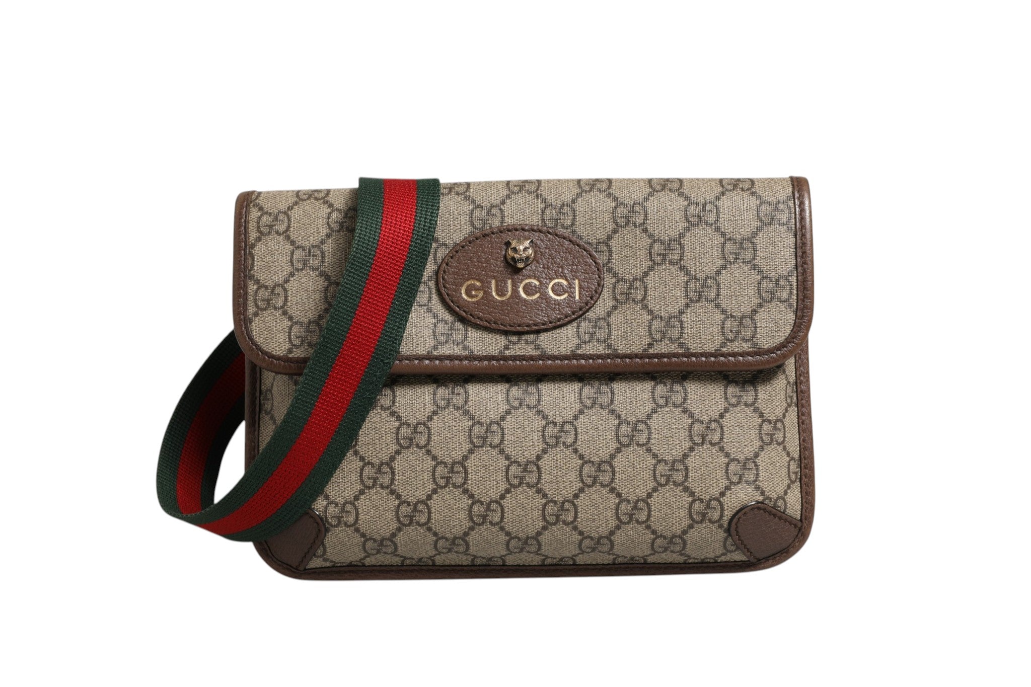 Supreme Monogram Neo Vintage Web Belt Bag Brown