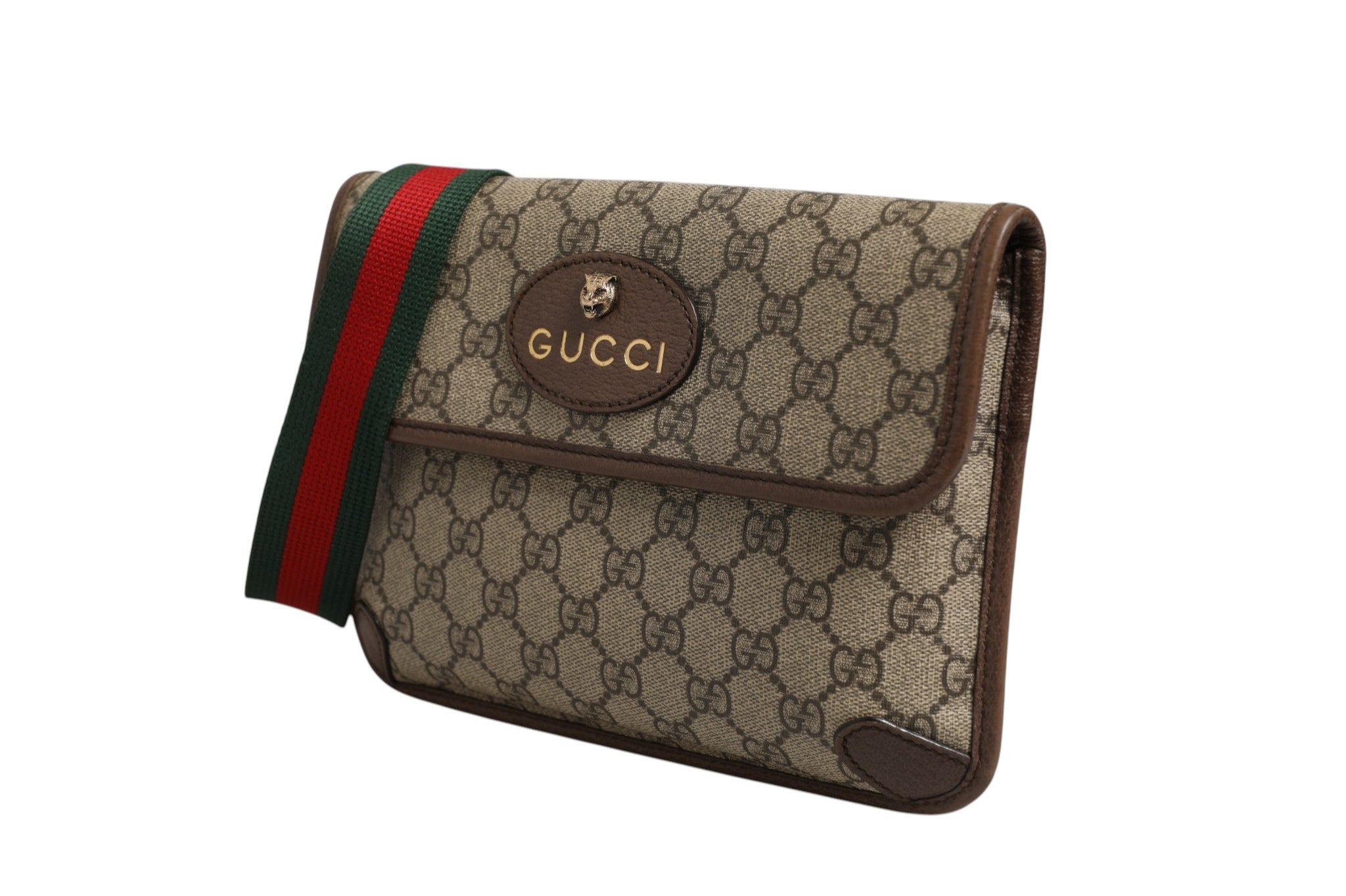 Supreme Monogram Neo Vintage Web Belt Bag Brown