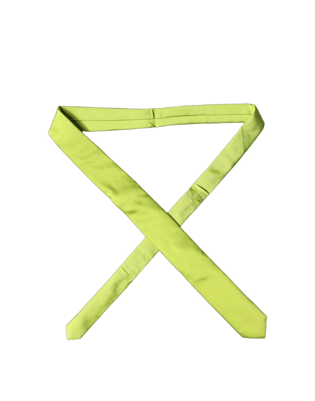 Neon Green Silk Satin Wide Adjustable Men Necktie Tie