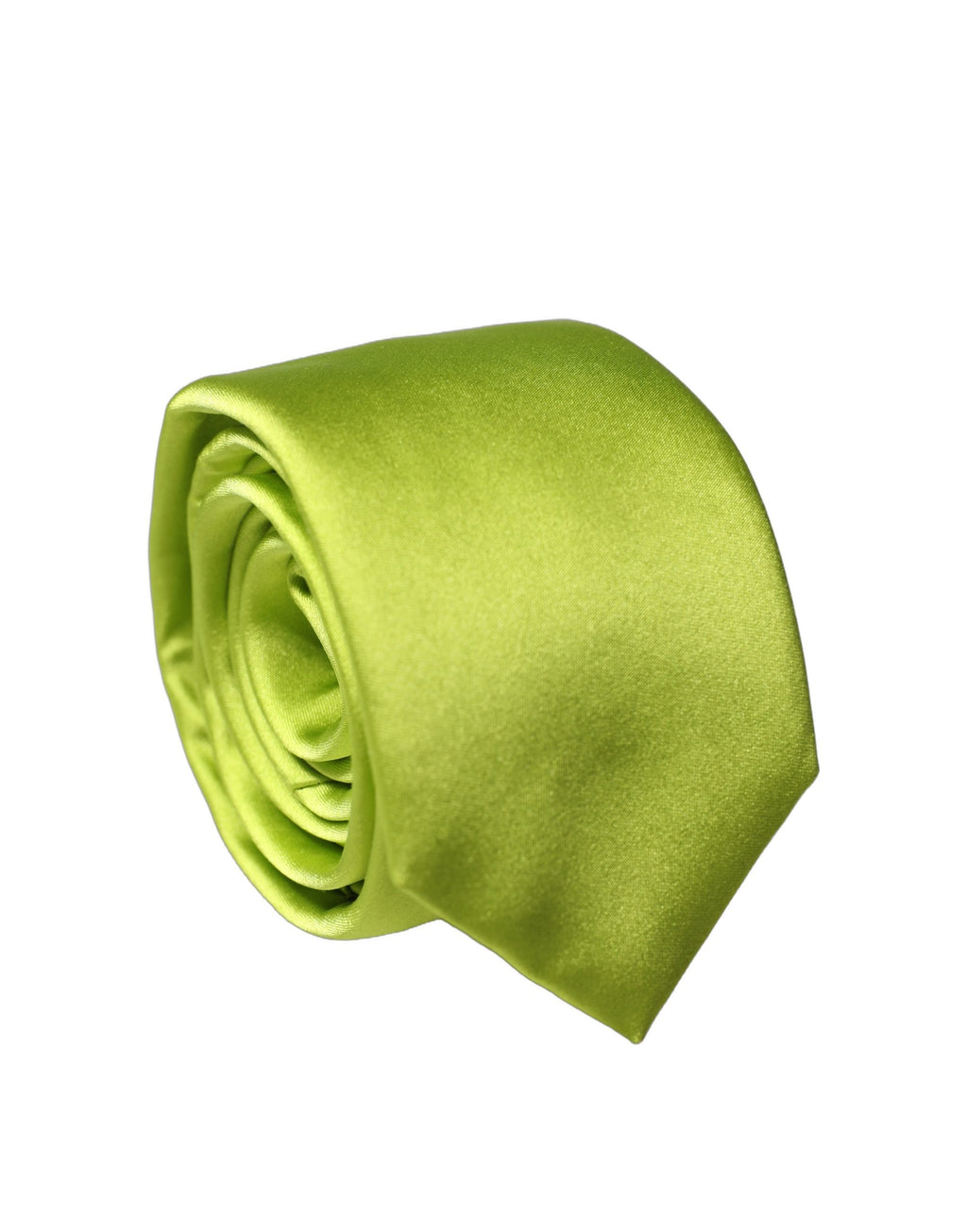 Neon Green Silk Satin Wide Adjustable Men Necktie Tie