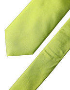Neon Green Silk Satin Wide Adjustable Men Necktie Tie