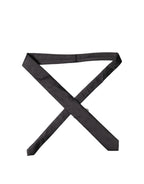 Black Solid Silk Satin Wide Adjustable Men Necktie Tie