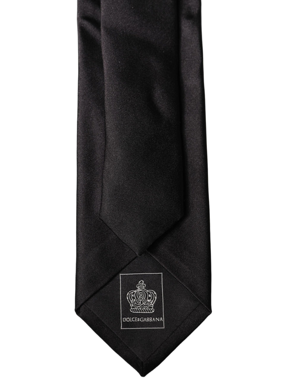 Black Solid Silk Satin Wide Adjustable Men Necktie Tie