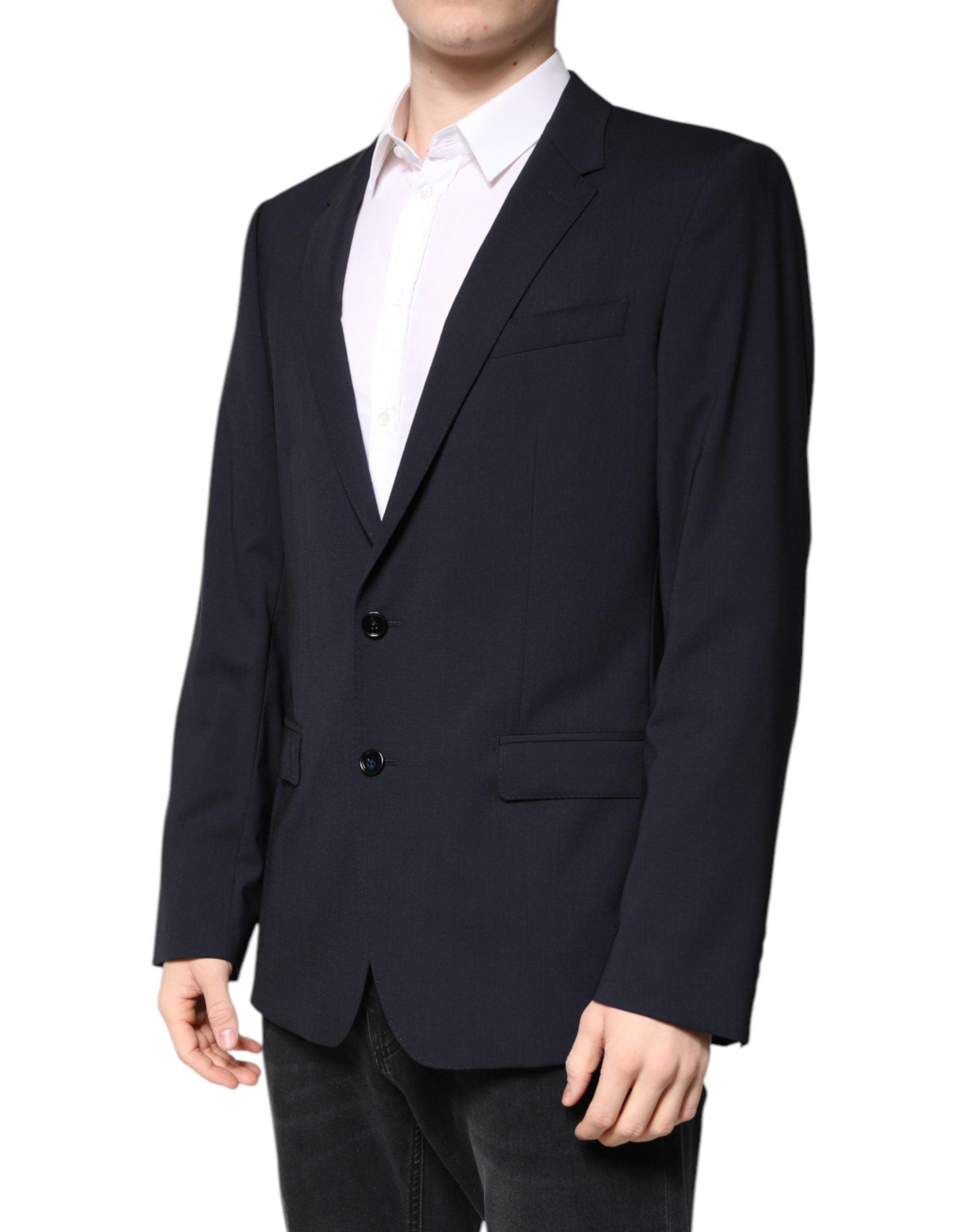 Blazer MARTINI Dark Blue Wool SingleBreasted Blazer