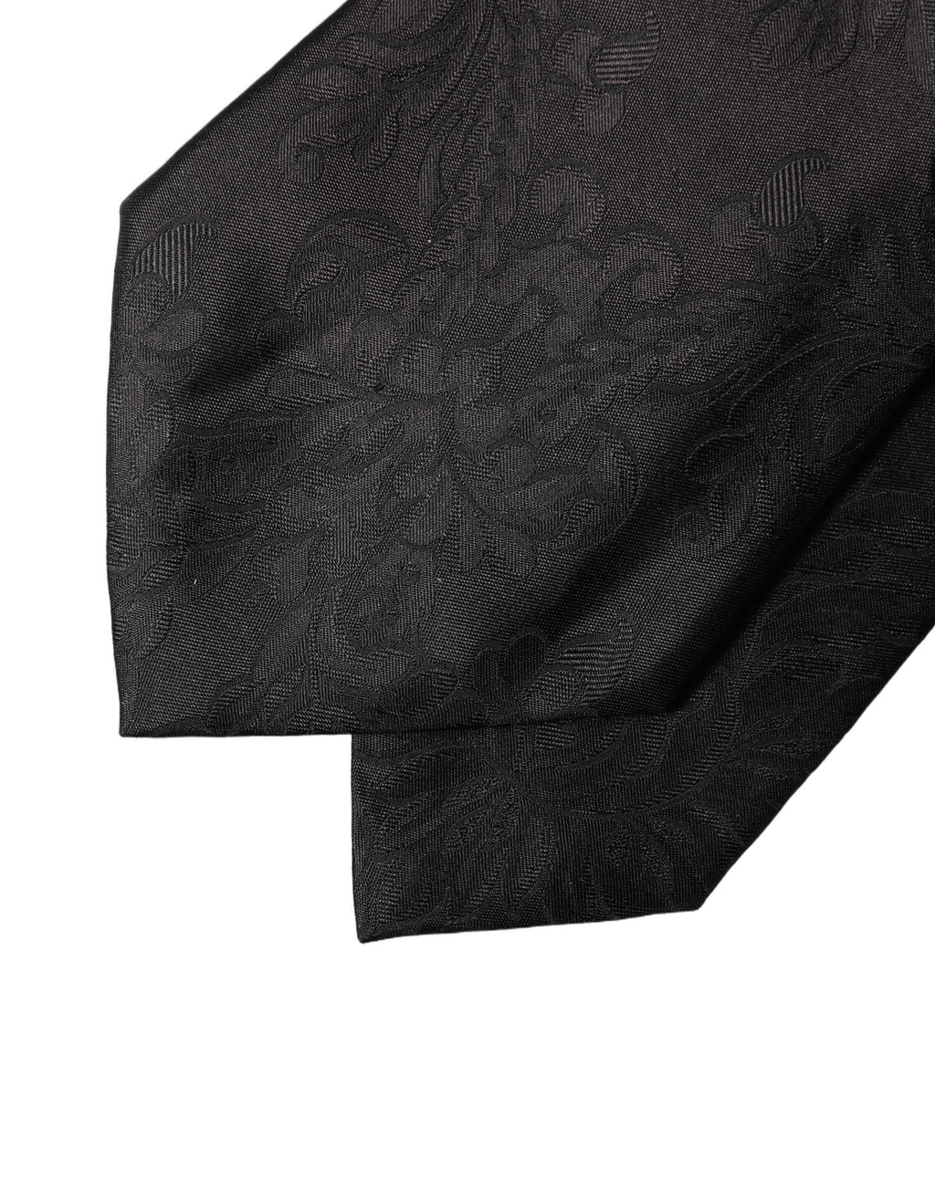 Black Paisley Woven Silk Adjustable Women Necktie Tie