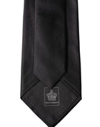Black Satin 100% Silk Adjustable Women Tied Necktie Tie