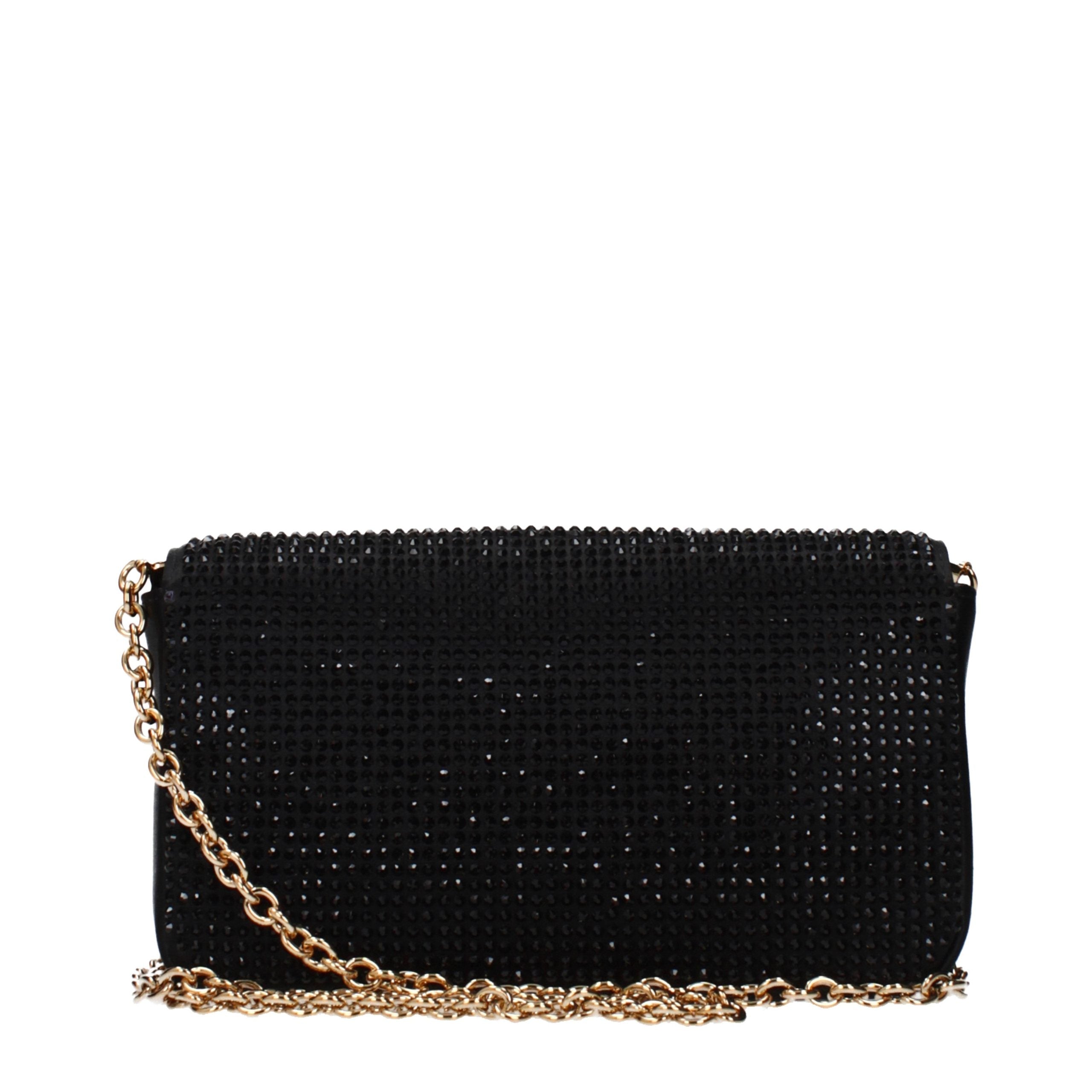 Black Satin Clutch Bag