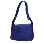 Blue Leather Shoulder Bag