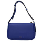 Blue Leather Shoulder Bag