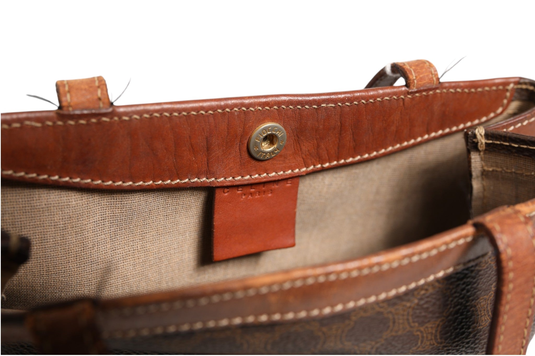 Macadam Canvas Shoulder Tote Bag