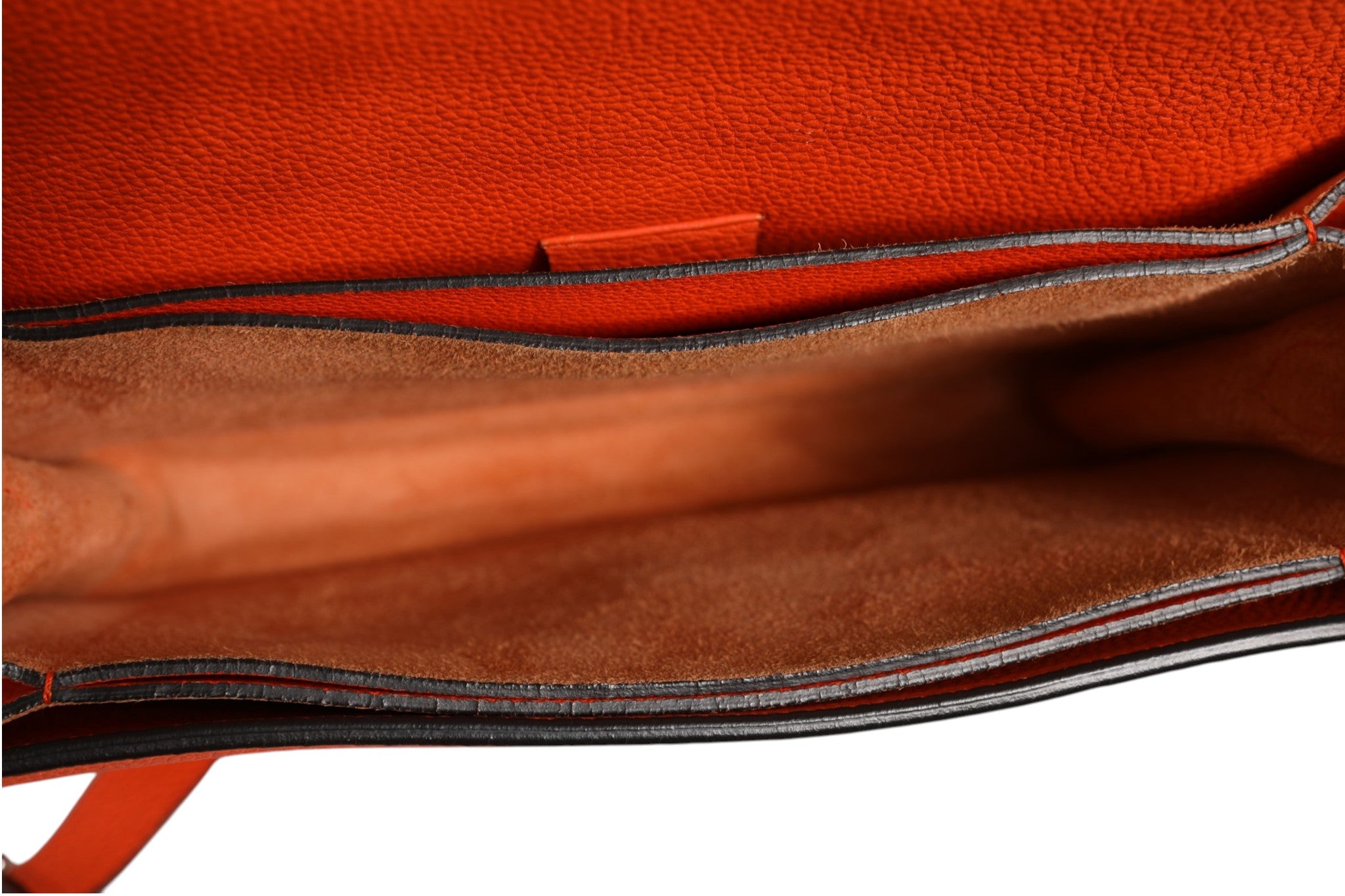 Jackie Soft Flap Shoulder Bag Leather Orange