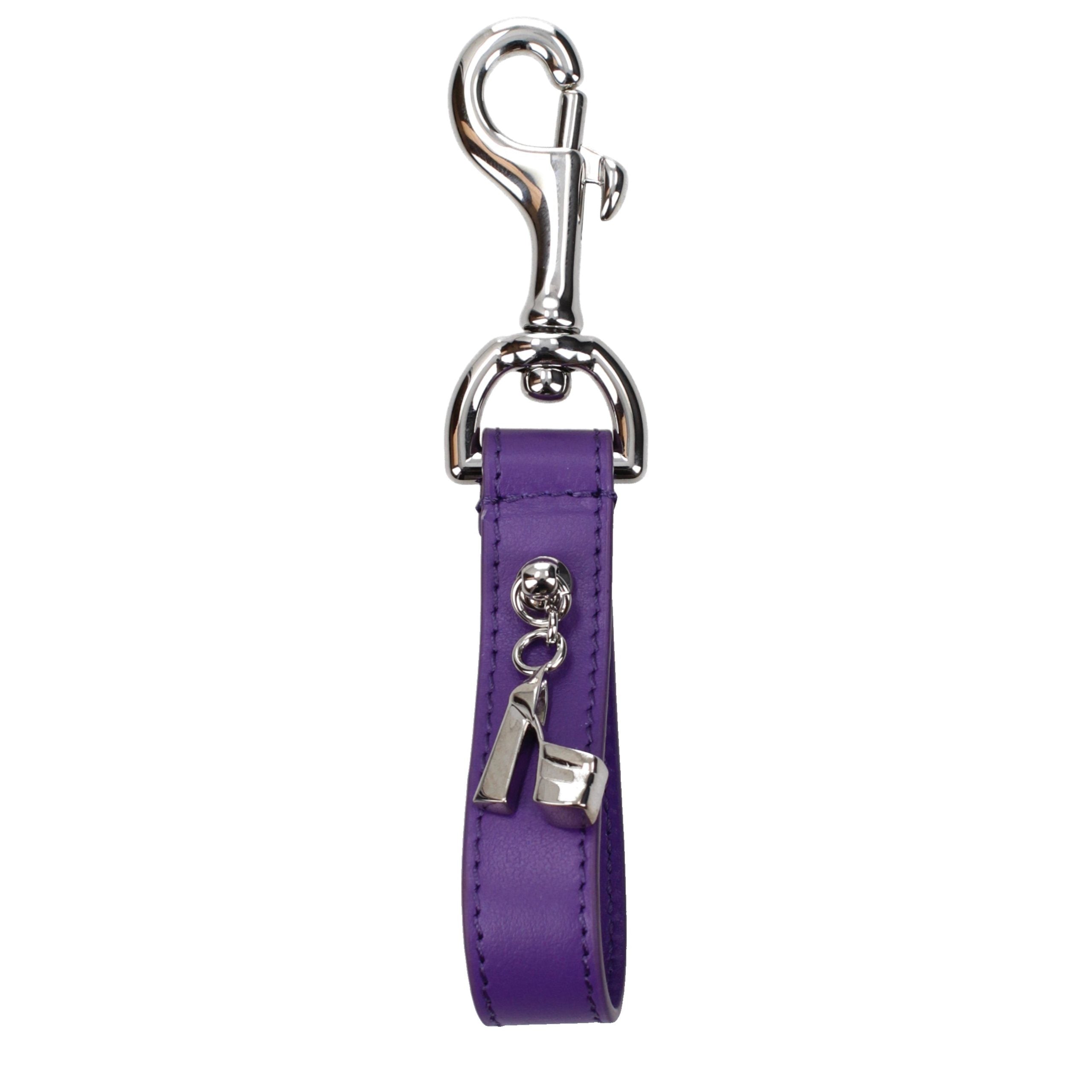 Purple Leather Keychain