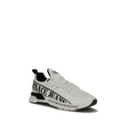 White Polyester Athletic Sneakers