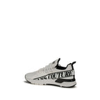 White Polyester Athletic Sneakers