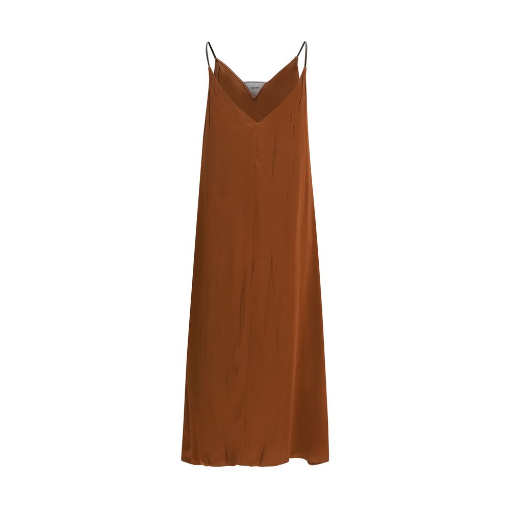 Brown Acetate Cocktail Dress