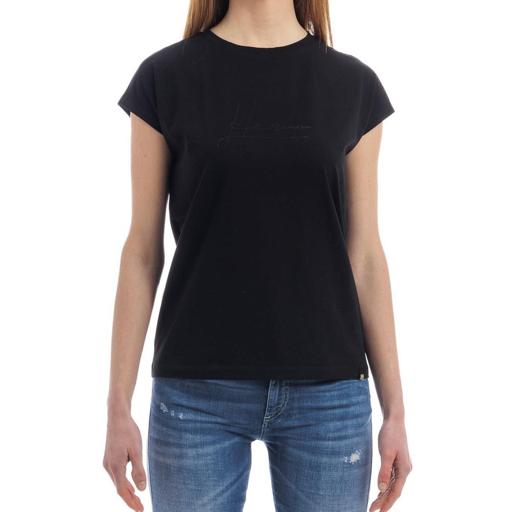 Black Cotton T-Shirt