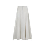 Gray Elastane Long Skirt