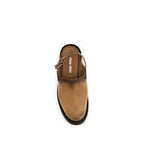 Brown Calf Leather Bos Taurus Mules