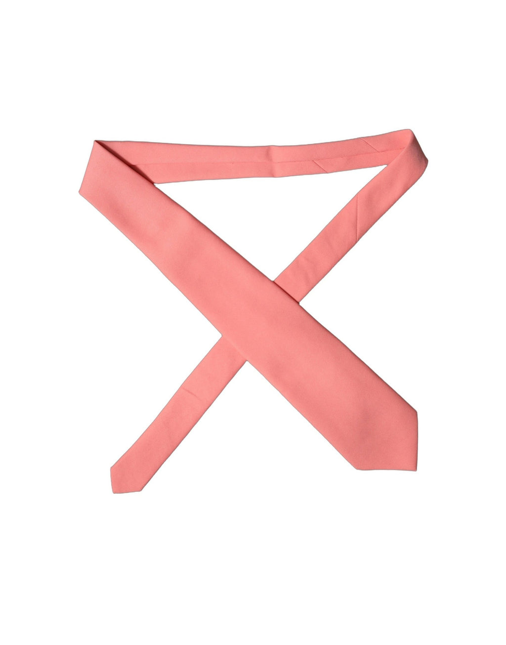 Coral Pink Polyester Adjustable Women Tied Necktie Tie