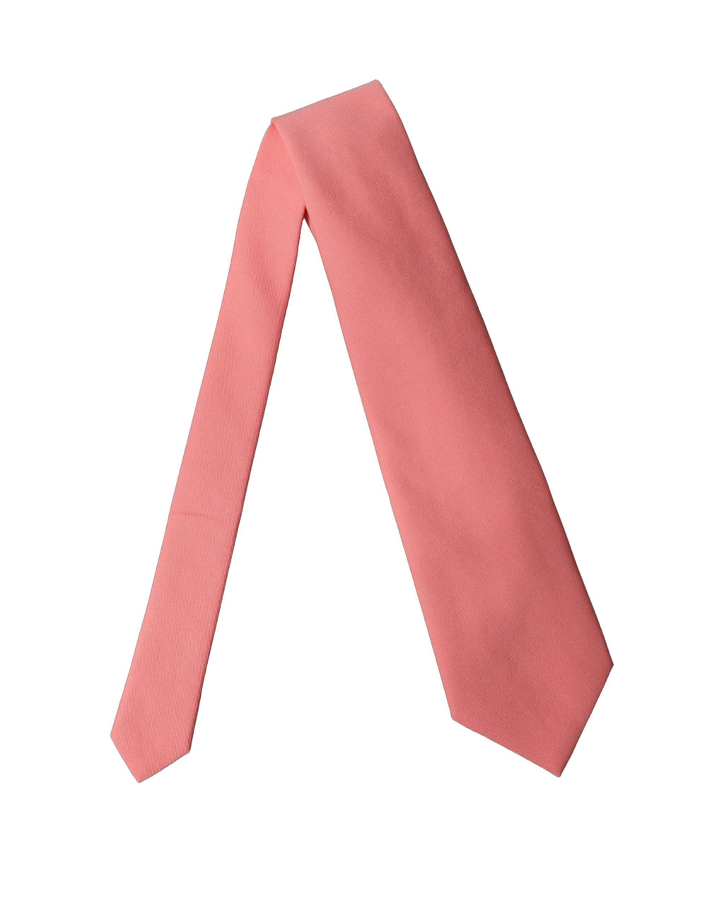 Coral Pink Polyester Adjustable Women Tied Necktie Tie