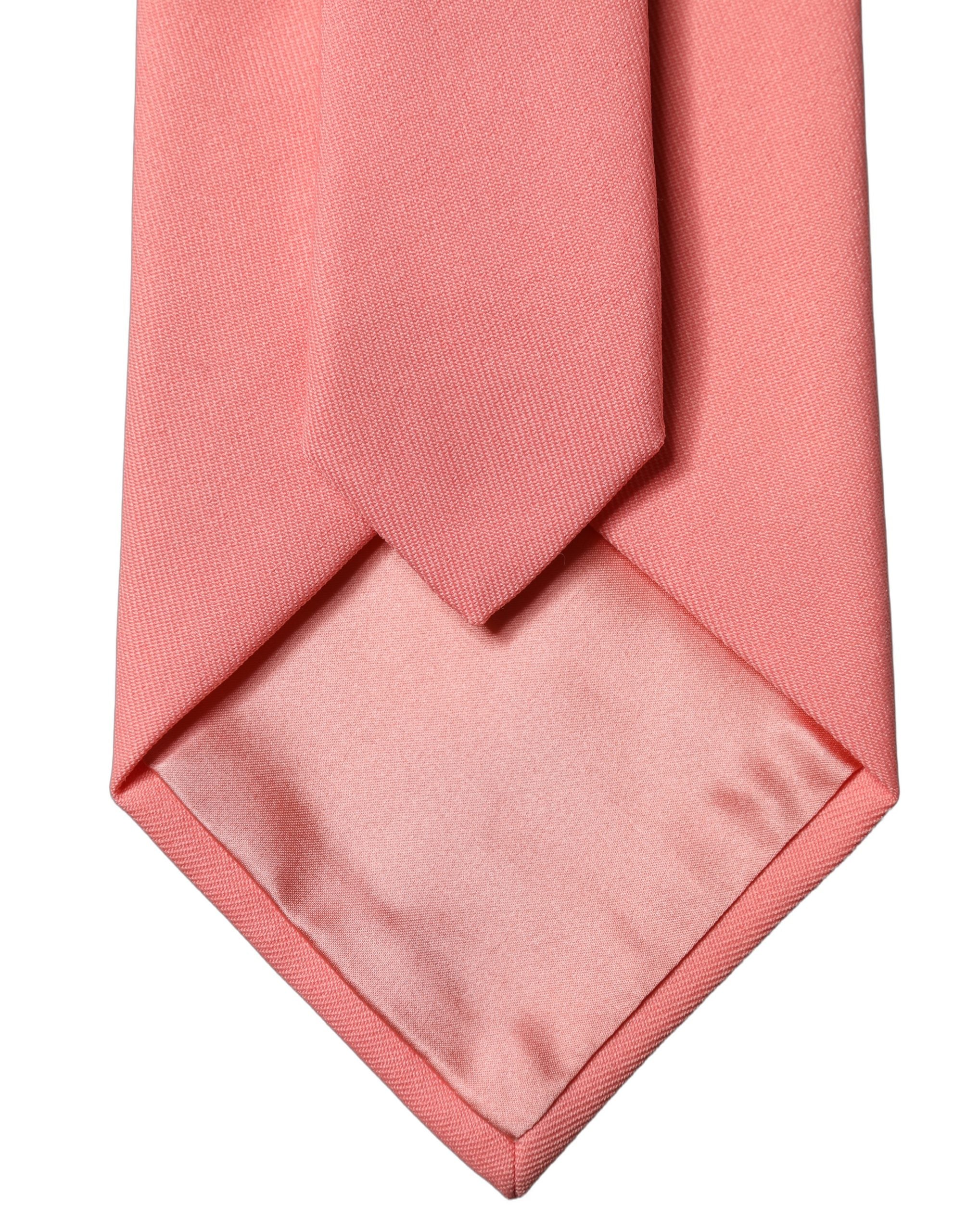 Coral Pink Polyester Adjustable Women Tied Necktie Tie
