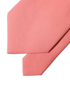 Coral Pink Polyester Adjustable Women Tied Necktie Tie