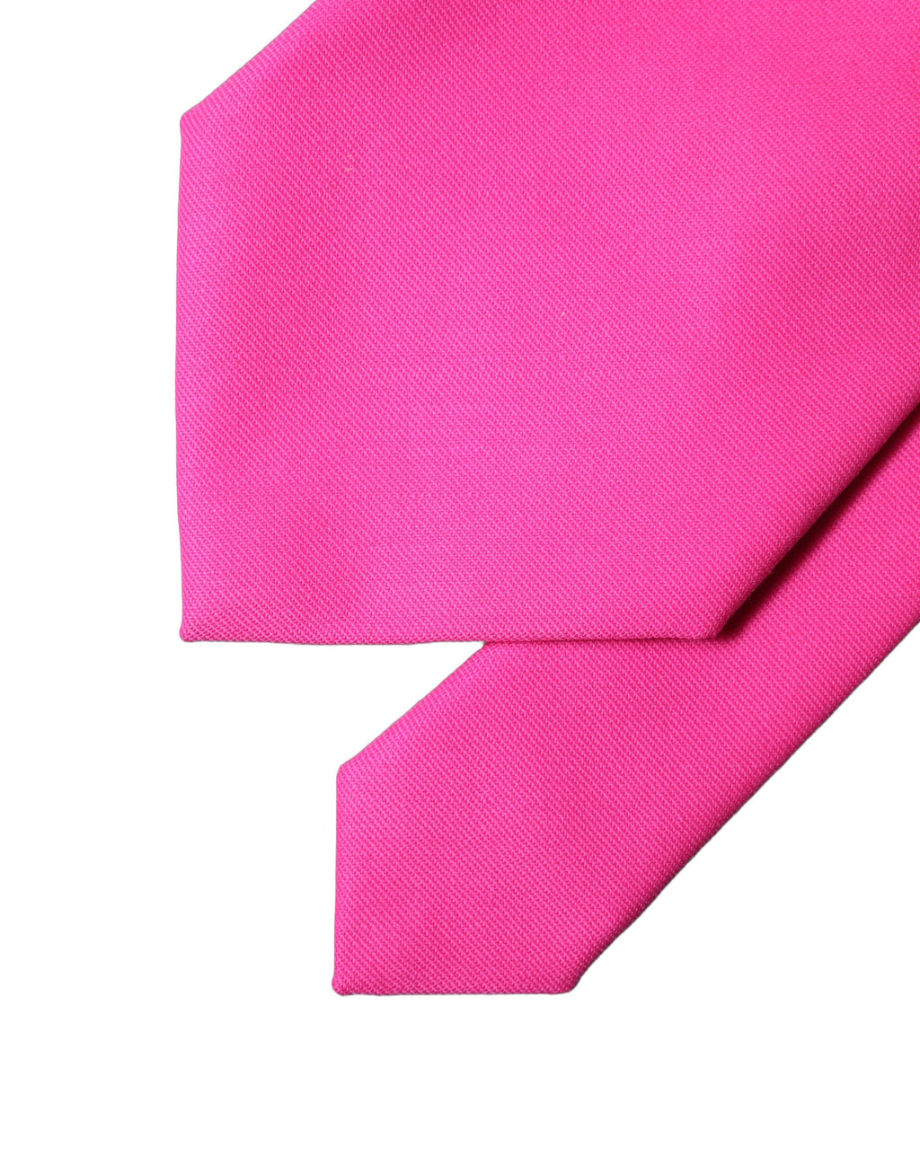 Neon Pink Solid Satin Silk Adjustable Women Necktie Tie