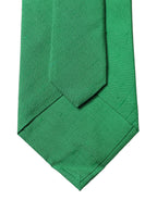 Green Solid Silk Cotton Adjustable Women Necktie Tie
