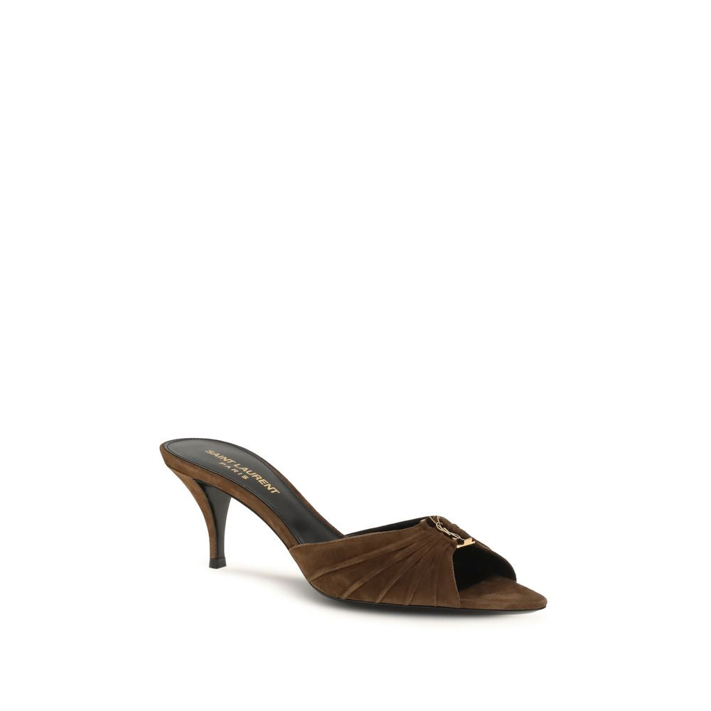 Brown Calf Leather Bos Taurus Stiletto Heel Sandals