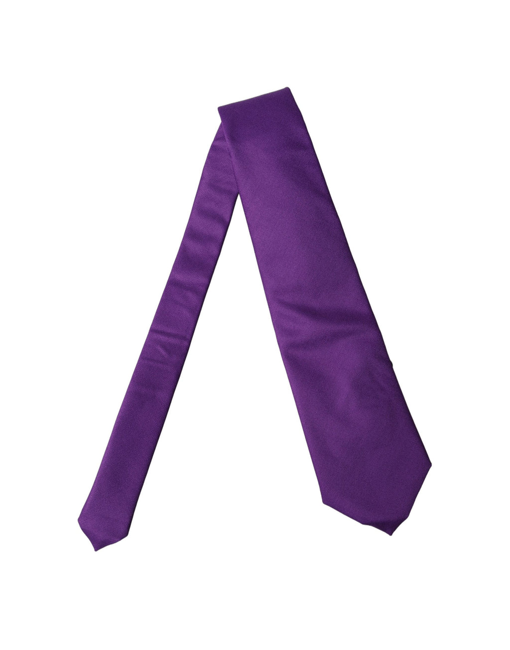 Purple Polyester Satin Adjustable Women Tied Necktie Tie