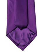 Purple Polyester Satin Adjustable Women Tied Necktie Tie
