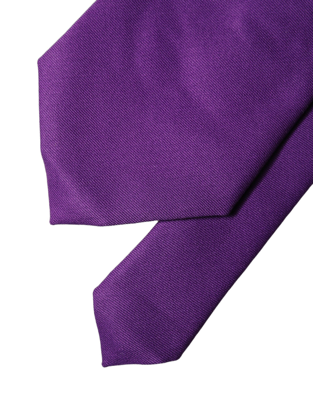 Purple Polyester Satin Adjustable Women Tied Necktie Tie
