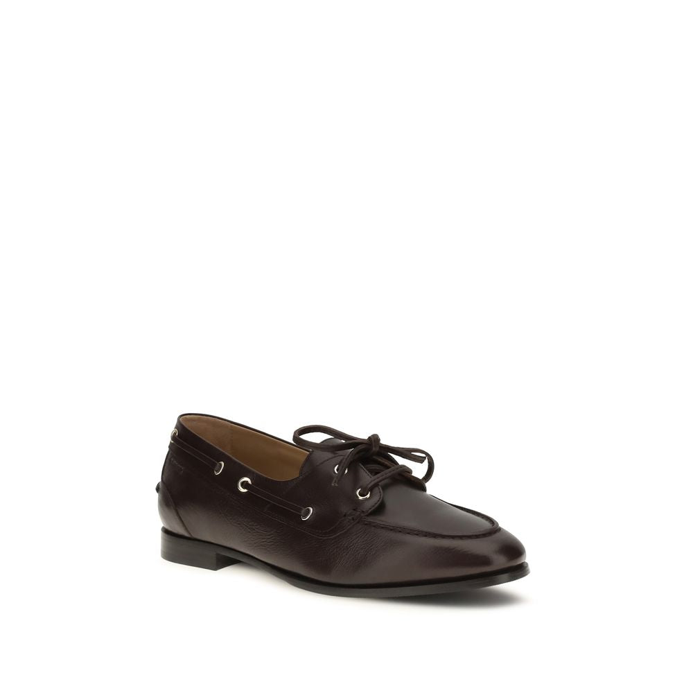 Brown Calf Leather Bos Taurus Slip-On Loafers