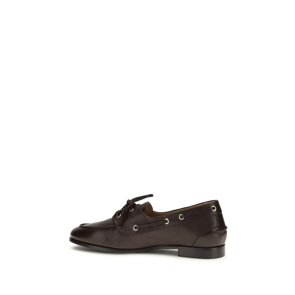 Brown Calf Leather Bos Taurus Slip-On Loafers