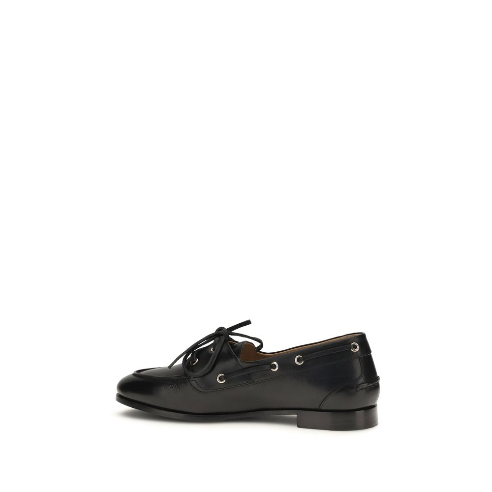 Black Calf Leather Bos Taurus Slip-On Loafers