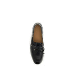 Black Calf Leather Bos Taurus Slip-On Loafers