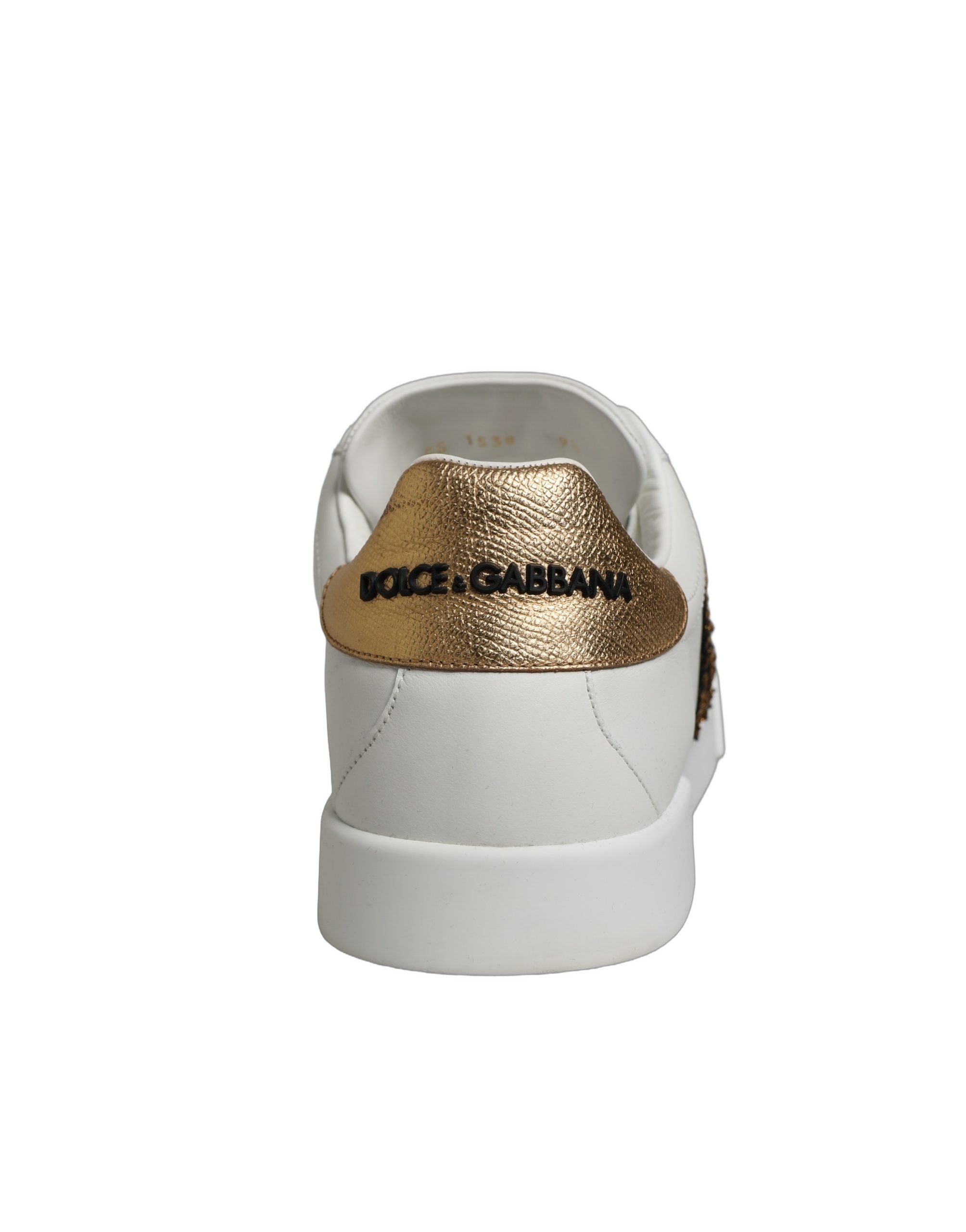 White Gold Crest Crown Portofino Sneakers Shoes