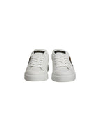 White Gold Crest Crown Portofino Sneakers Shoes