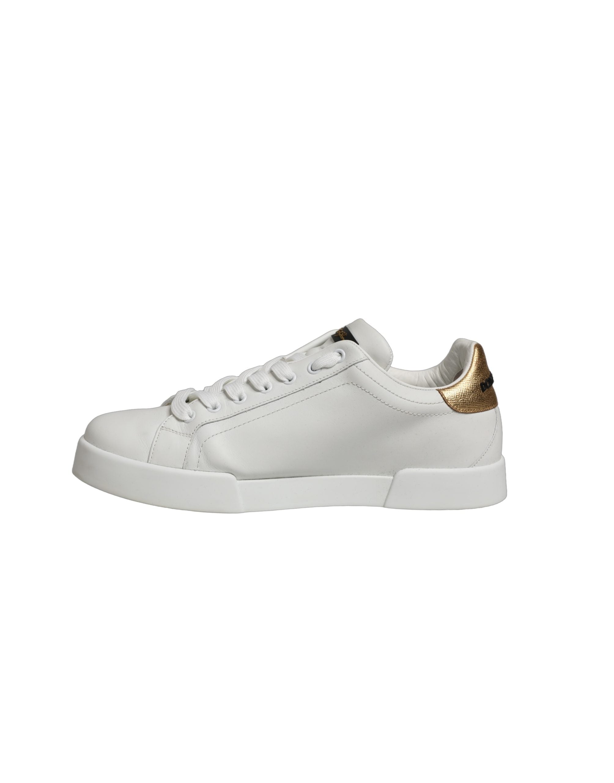 White Gold Crest Crown Portofino Sneakers Shoes