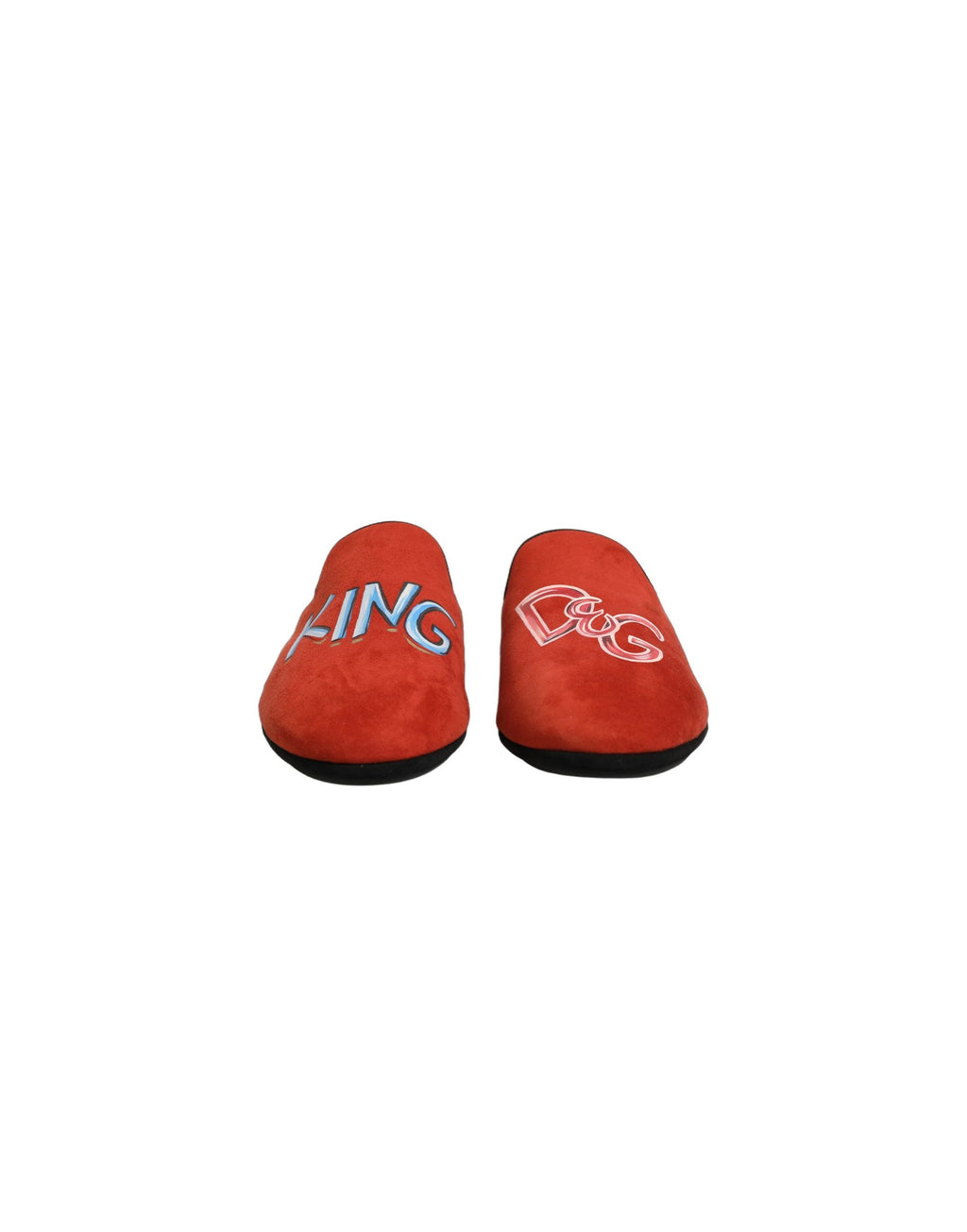 Red Suede DG King Men House Slipper Shoes